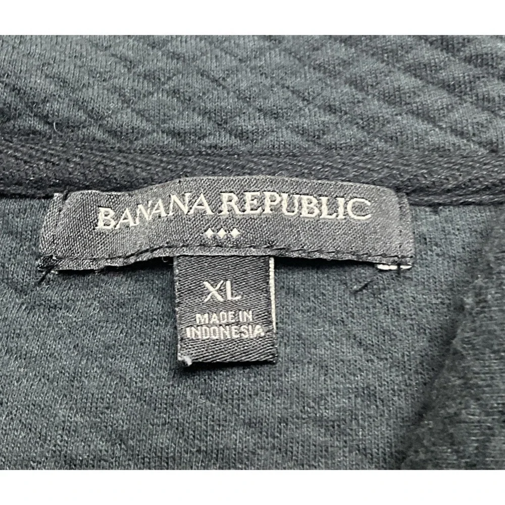 Banana Republic Men's Black Pullover Long Sleeve V-neck Sweater Size XL